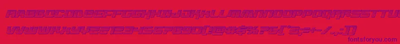フォントlivewiredchromeital – 赤い背景に紫のフォント