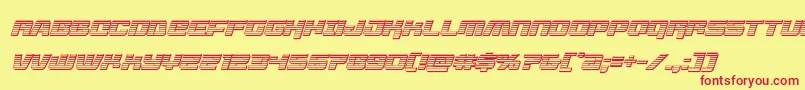 livewiredchromeital Font – Red Fonts on Yellow Background