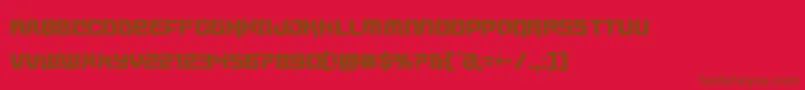 フォントlivewiredcond – 赤い背景に茶色の文字