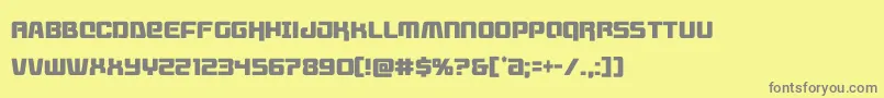 livewiredcond-fontti – harmaat kirjasimet keltaisella taustalla