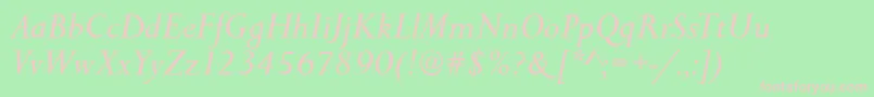 PersistentItalic Font – Pink Fonts on Green Background