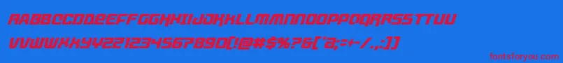 livewiredcondital Font – Red Fonts on Blue Background