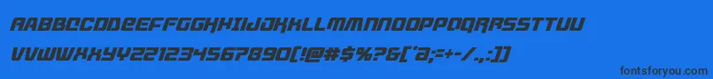 livewiredcondital Font – Black Fonts on Blue Background