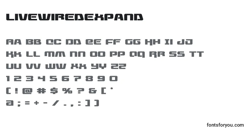 Livewiredexpand (132742)フォント–アルファベット、数字、特殊文字