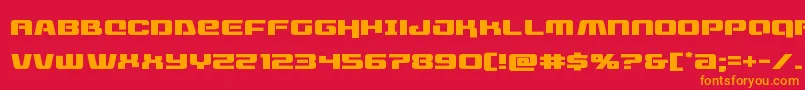 フォントlivewiredexpand – 赤い背景にオレンジの文字