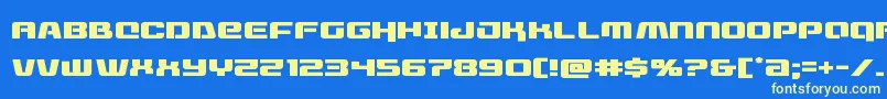 livewiredexpand Font – Yellow Fonts on Blue Background