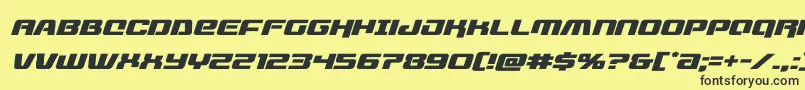 フォントlivewiredexpandital – 黒い文字の黄色い背景