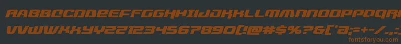 Шрифт livewiredexpandital – коричневые шрифты на чёрном фоне