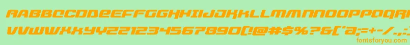 livewiredexpandital Font – Orange Fonts on Green Background