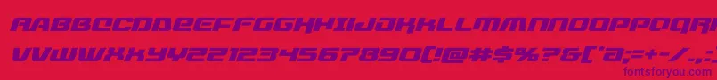 Czcionka livewiredexpandital – fioletowe czcionki na czerwonym tle