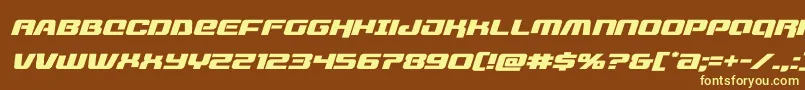 livewiredexpandital Font – Yellow Fonts on Brown Background