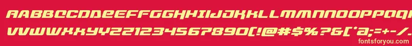 livewiredexpandital Font – Yellow Fonts on Red Background