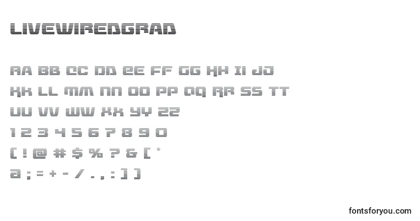Шрифт Livewiredgrad (132746) – алфавит, цифры, специальные символы