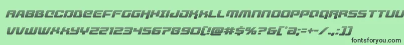 Fonte livewiredgradital – fontes pretas em um fundo verde