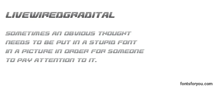 Review of the Livewiredgradital (132748) Font