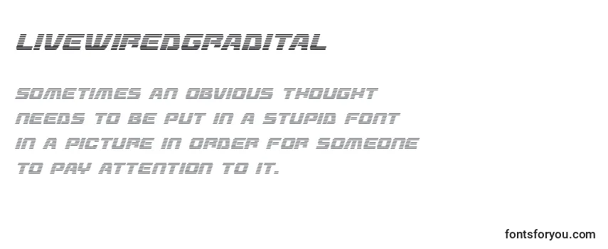 Review of the Livewiredgradital (132749) Font