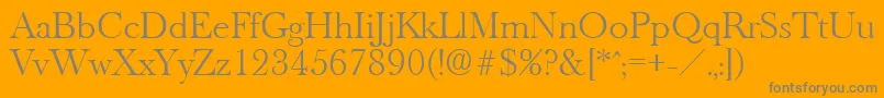 OldbaskervilleLight Font – Gray Fonts on Orange Background