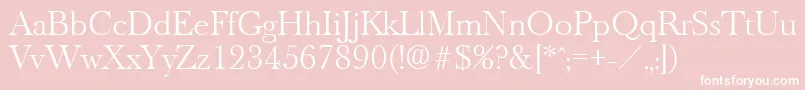 OldbaskervilleLight Font – White Fonts on Pink Background