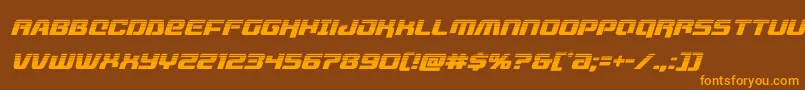 livewiredhalfital Font – Orange Fonts on Brown Background