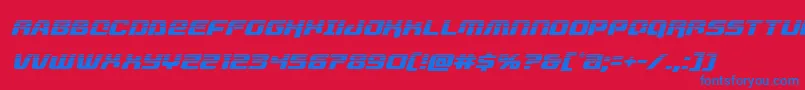 livewiredhalfital Font – Blue Fonts on Red Background
