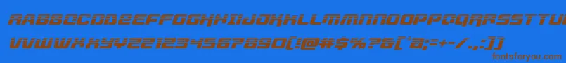 livewiredhalfital Font – Brown Fonts on Blue Background