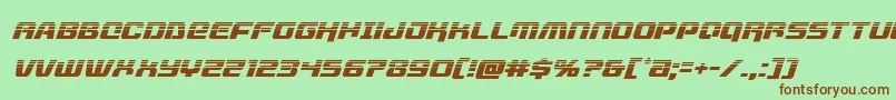 livewiredhalfital Font – Brown Fonts on Green Background