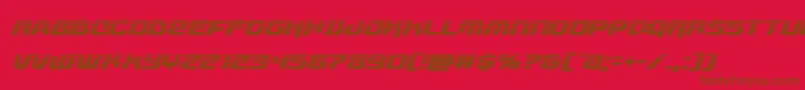 livewiredhalfital Font – Brown Fonts on Red Background
