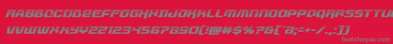 livewiredhalfital Font – Gray Fonts on Red Background