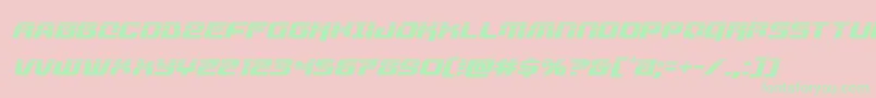 livewiredhalfital Font – Green Fonts on Pink Background