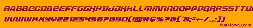 livewiredhalfital Font – Purple Fonts on Orange Background