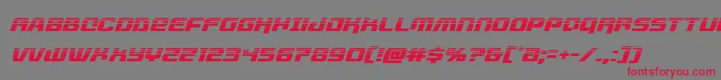 フォントlivewiredhalfital – 赤い文字の灰色の背景