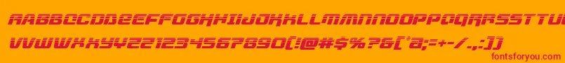 livewiredhalfital-Schriftart – Rote Schriften auf orangefarbenem Hintergrund