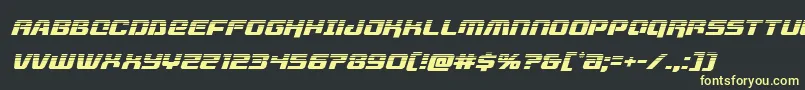 livewiredhalfital Font – Yellow Fonts on Black Background