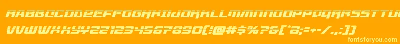 livewiredhalfital Font – Yellow Fonts on Orange Background