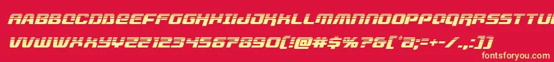 livewiredhalfital Font – Yellow Fonts on Red Background