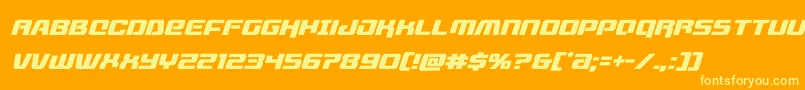 livewiredital Font – Yellow Fonts on Orange Background