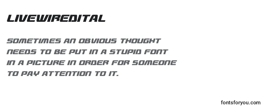 Review of the Livewiredital (132754) Font