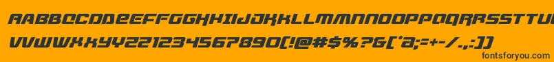 livewiredital-Schriftart – Schwarze Schriften auf orangefarbenem Hintergrund