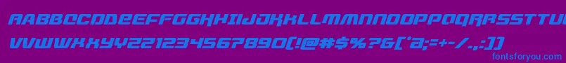 フォントlivewiredital – 紫色の背景に青い文字