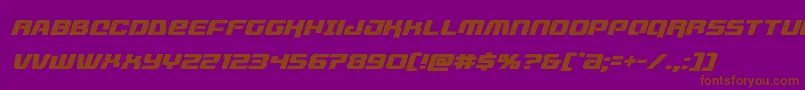 livewiredital-Schriftart – Braune Schriften auf violettem Hintergrund