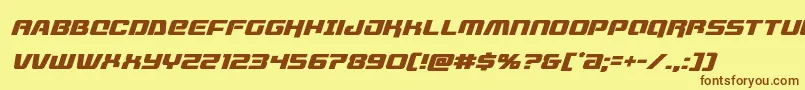 Weitere Informationen zur livewiredital-Schriftart livewiredital-Schriftart – Braune Schriften auf gelbem Hintergrund