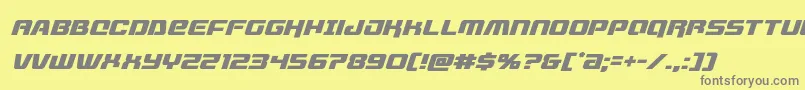 フォントlivewiredital – 黄色の背景に灰色の文字