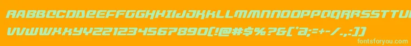 Шрифт livewiredital – зелёные шрифты на оранжевом фоне