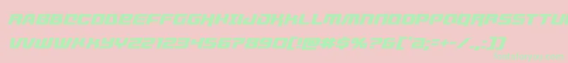 livewiredital-Schriftart – Grüne Schriften auf rosa Hintergrund
