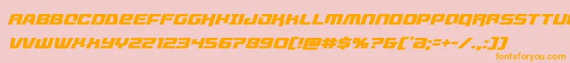 livewiredital-Schriftart – Orangefarbene Schriften auf rosa Hintergrund