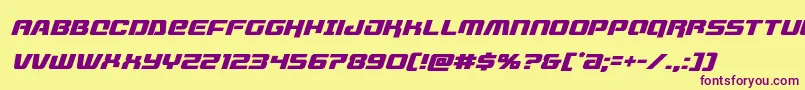 Czcionka livewiredital – fioletowe czcionki na żółtym tle