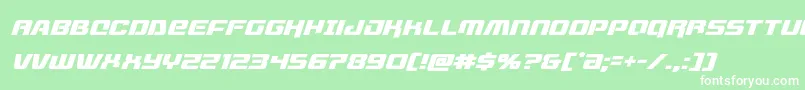 フォントlivewiredital – 緑の背景に白い文字