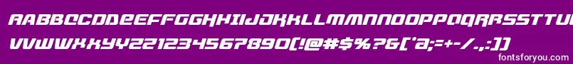 Fonte livewiredital – fontes brancas em um fundo violeta