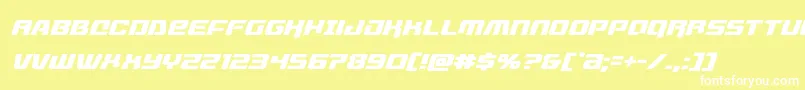 Шрифт livewiredital – белые шрифты на жёлтом фоне