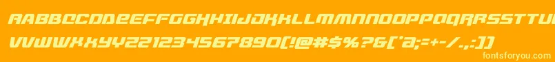 フォントlivewiredital – オレンジの背景に黄色の文字